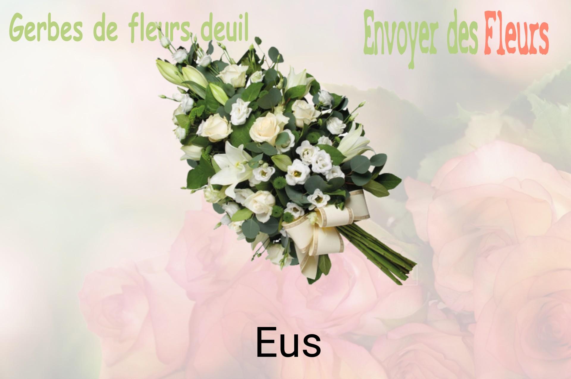 Gerbe de fleurs de deuil livrée à Eus